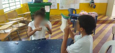 Proyecto de tejido con estudiantes multigrado Escuela Simón Bolívar, Vereda San Felipe, Alcala Valle del Cauca